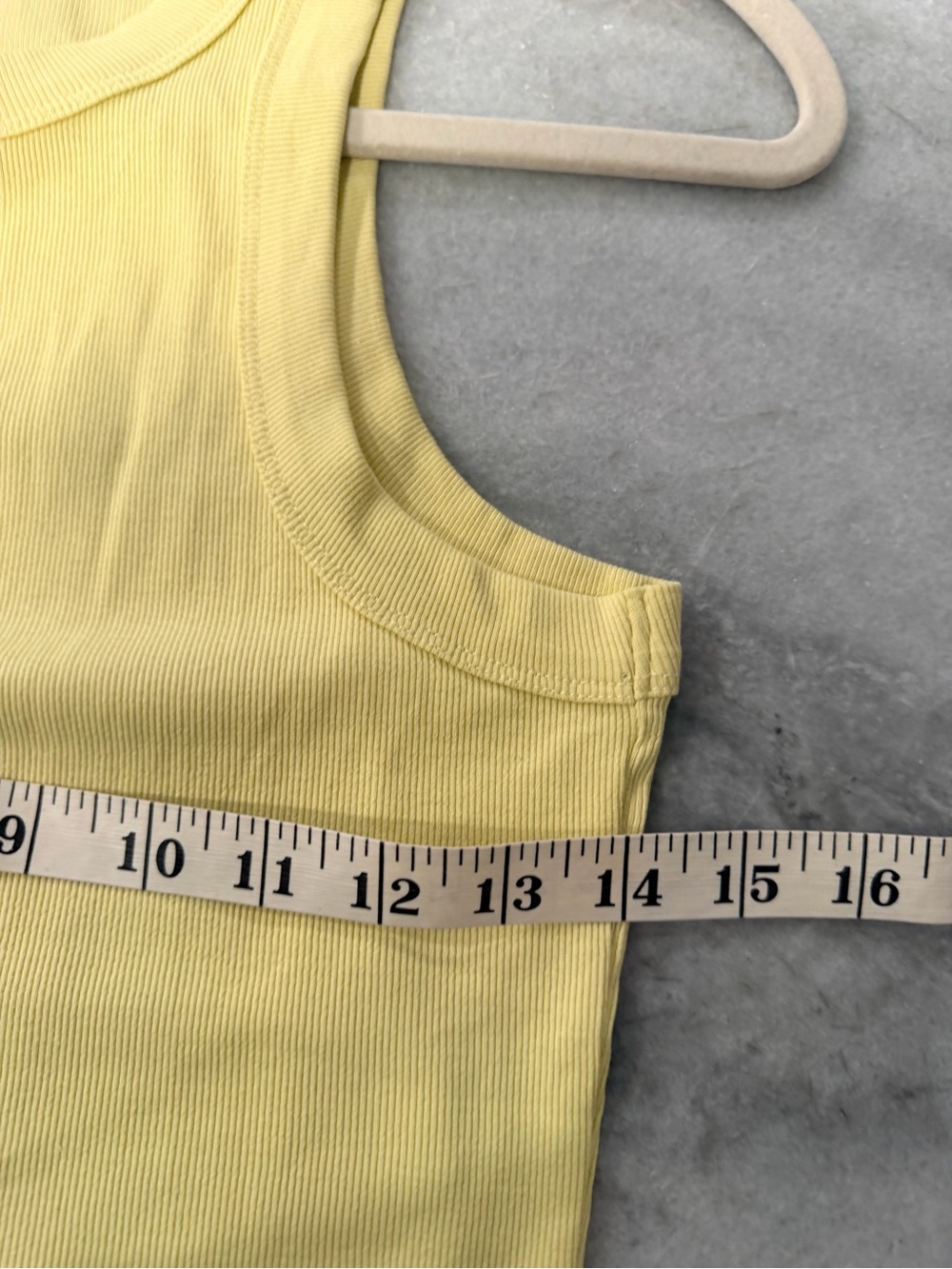 NWOT Madewell Size S Pale Yellow Ribbed Supima Cotton Racerback Tank Top - Picture 5 of 9